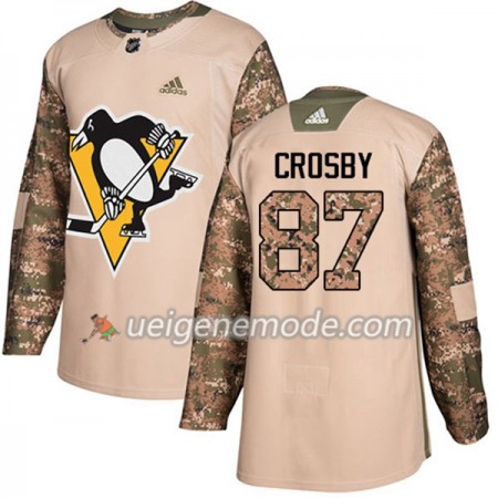 Herren Eishockey Pittsburgh Penguins Trikot Sidney Crosby 87 Adidas 2017-2018 Camo Veterans Day Practice Authentic